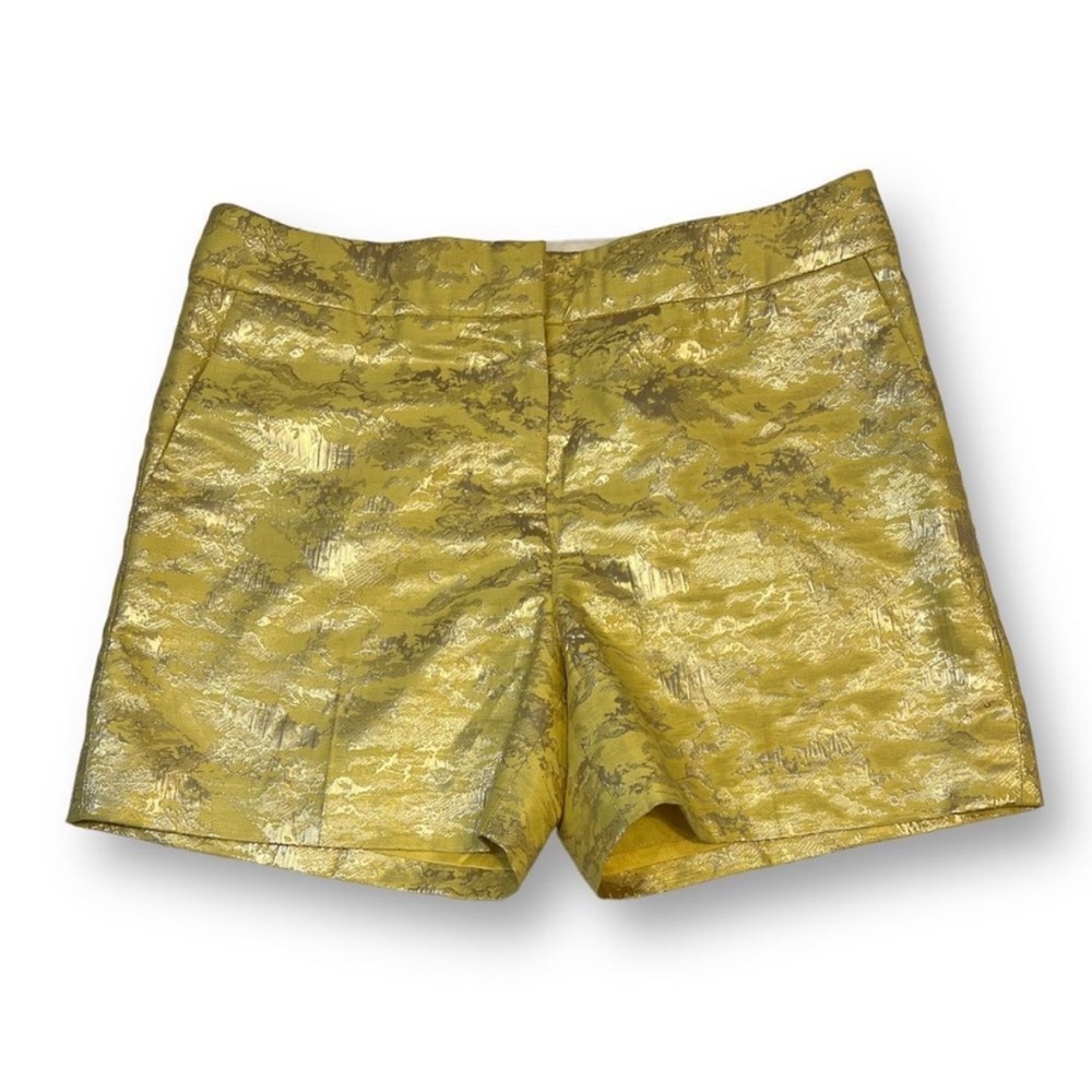 Leifsdottir Yellow Shorts with Gold Metallic Accents
